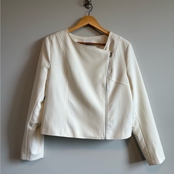 Jules & Leopold Ivory Asymmetric Jacket | Size XL - Picture 2 of 10